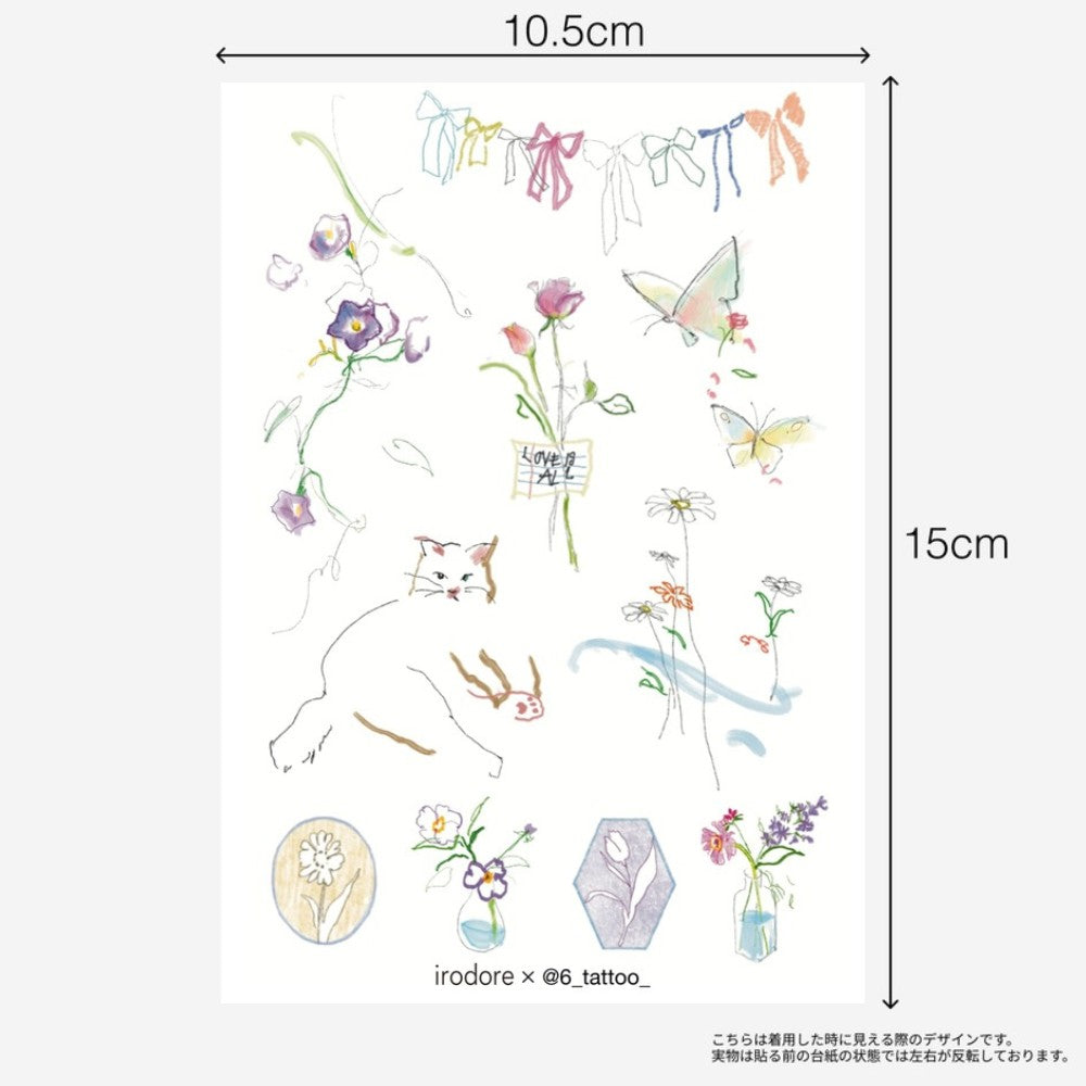 Crayon drawing - 6_tattoo_ シートサイズ 10.5cm×15cm