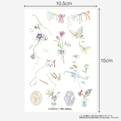 Crayon drawing - 6_tattoo_ シートサイズ 10.5cm×15cm