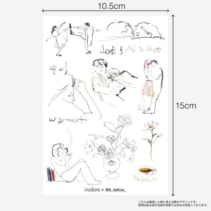 All is love - 6_tattoo_ シートサイズ 10.5cm×15cm