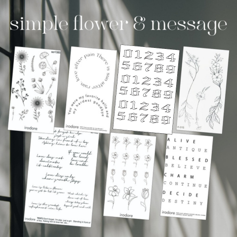 Simple flower & Message 30点限定 [ID: spa1172]