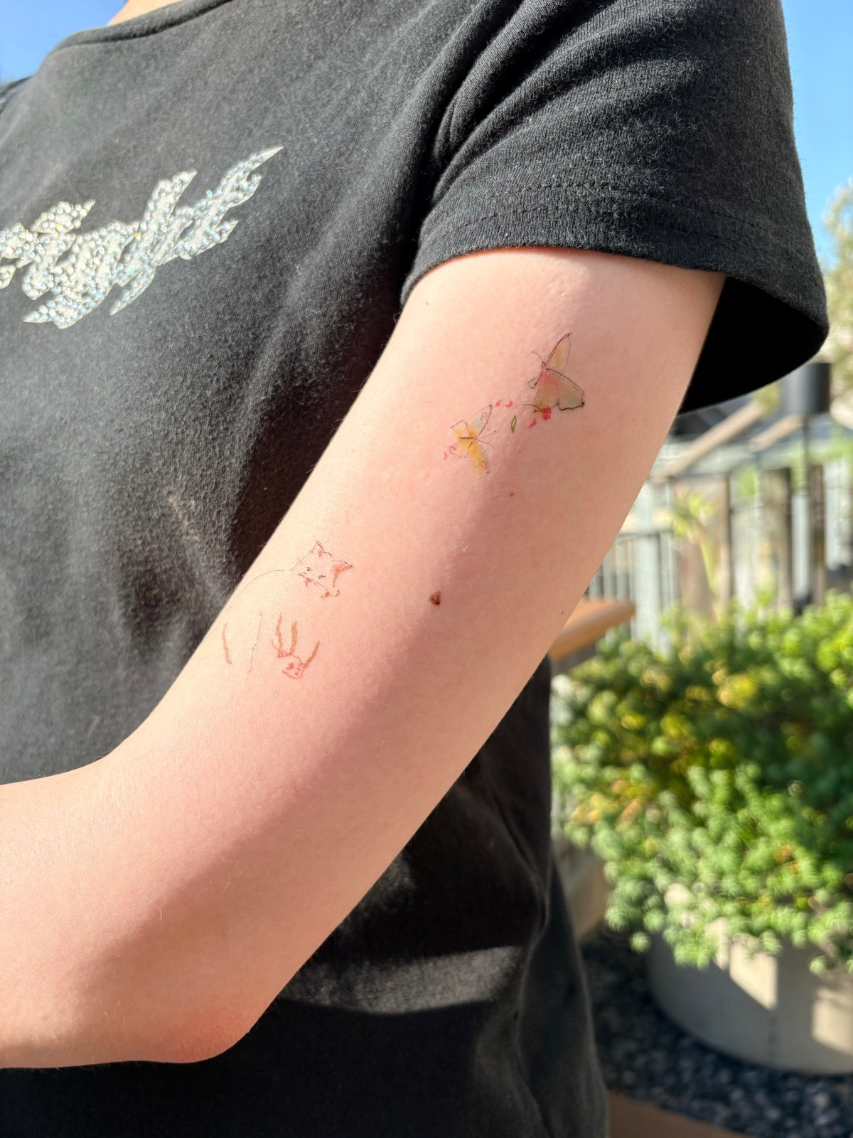 Crayon drawing - 6_tattoo_ 着画 前腕