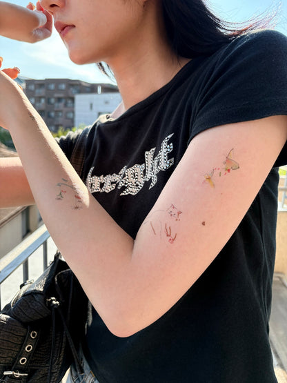 Crayon drawing - 6_tattoo_ 着画 二の腕