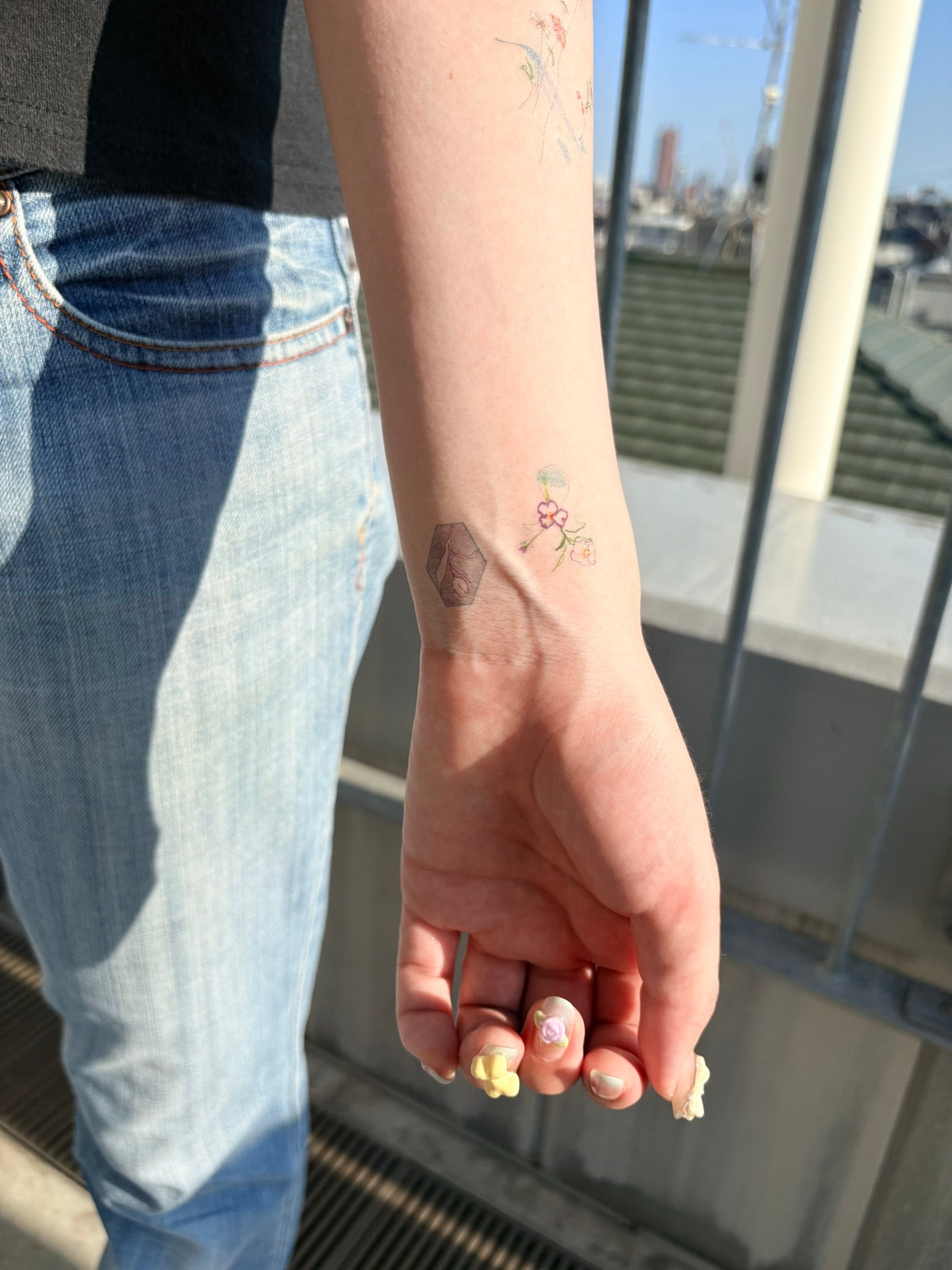 Crayon drawing - 6_tattoo_ 着画 手首