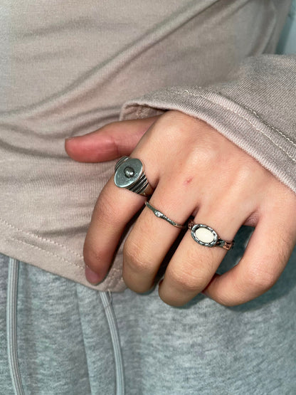 vintage circus silver ring [ID: not1241]