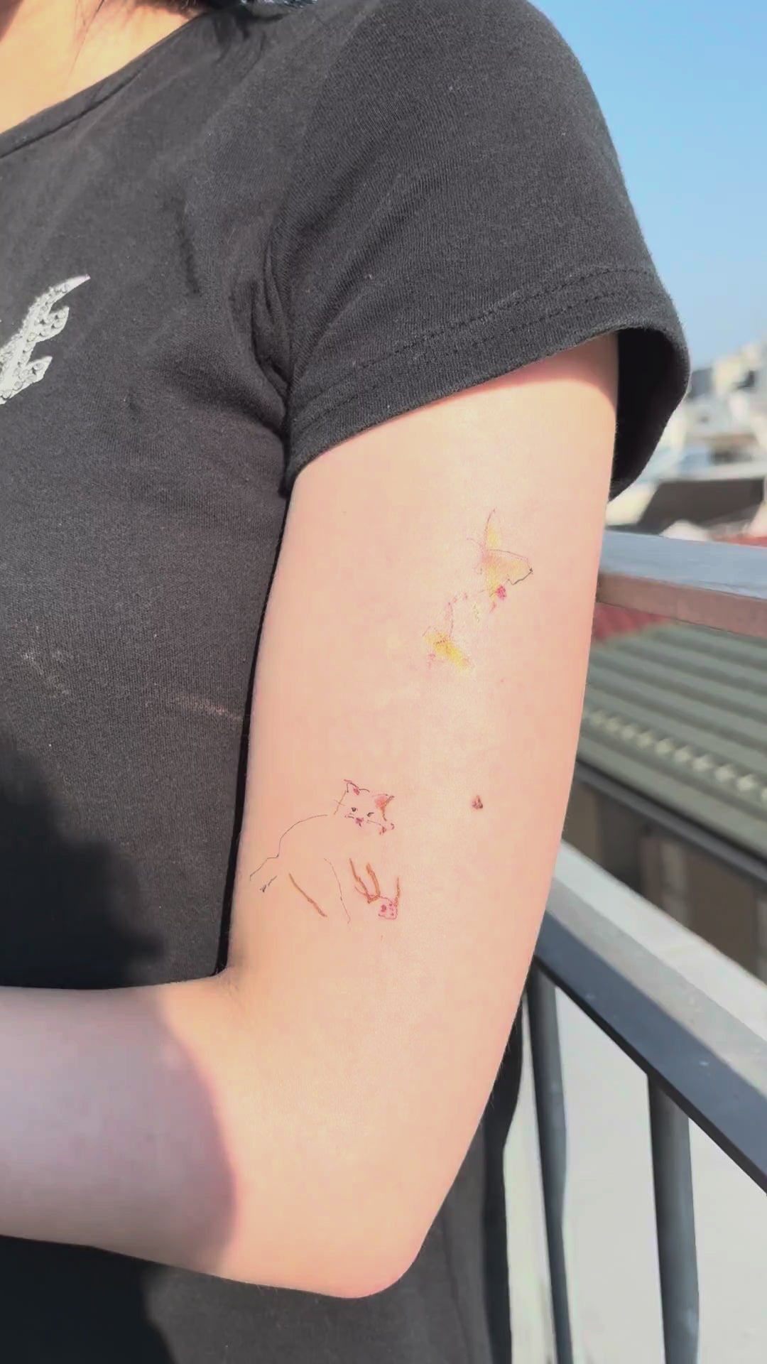 Crayon drawing - 6_tattoo_ 着画動画 二の腕