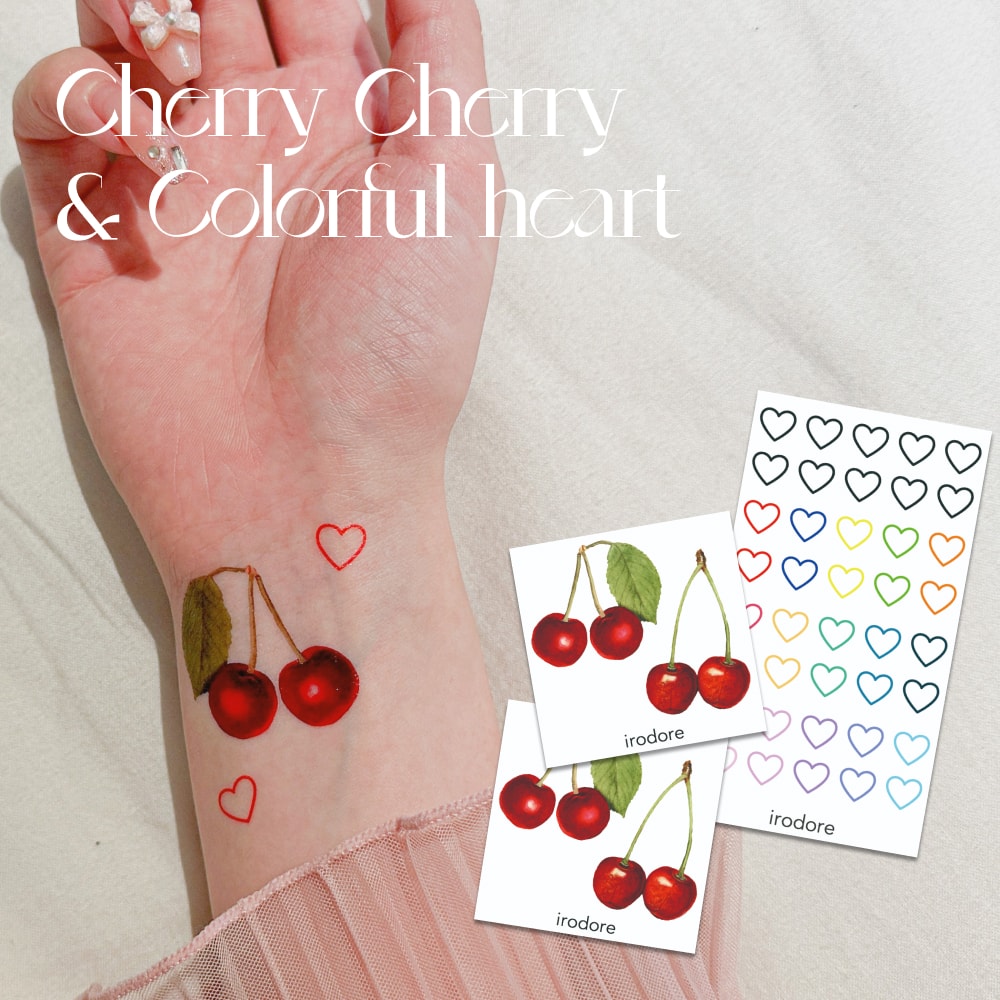 Cherry Cherry & Colorful heart - 3枚セット [ID: spa1131]