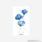 Blue flower & Message moon - 3枚セット [ID: spa1140]