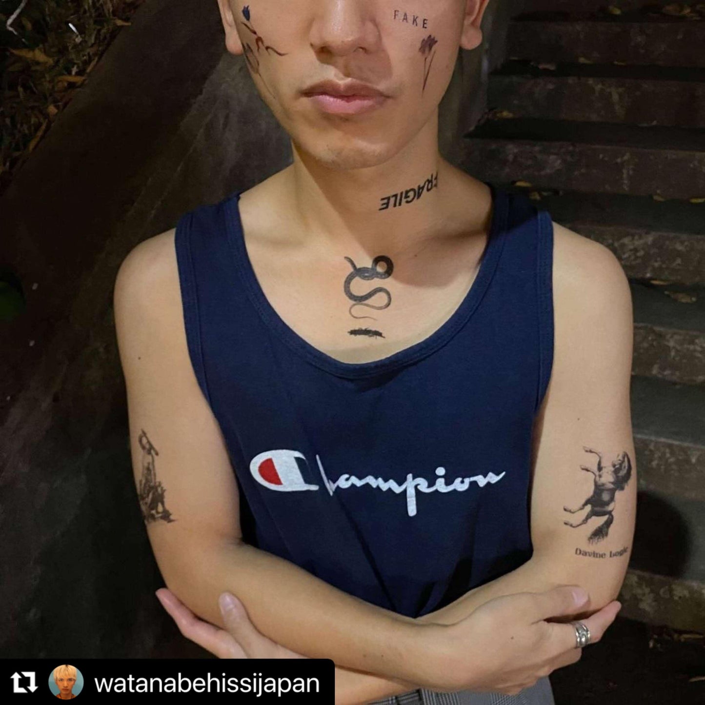 タトゥーシールdavid [ID: uor0471]