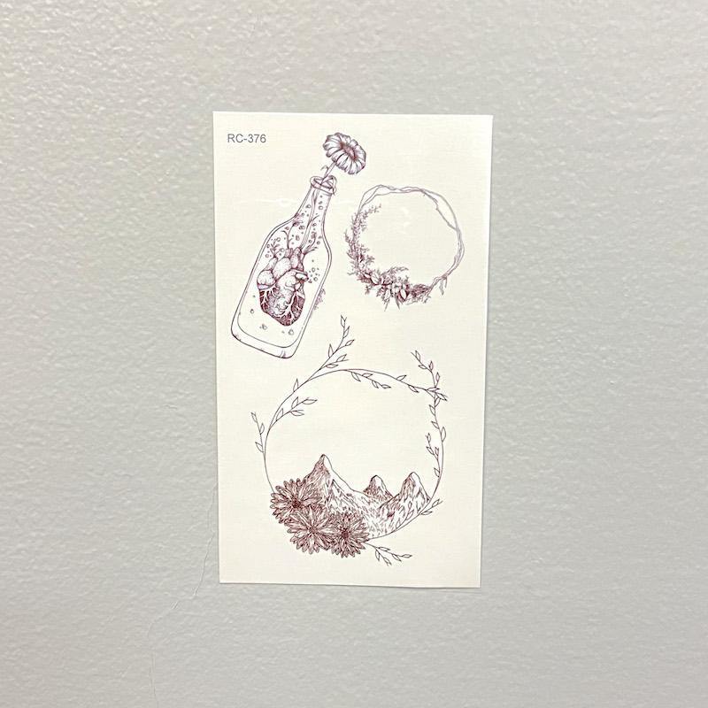 タトゥーシールheart plant[ID: bsl0114]