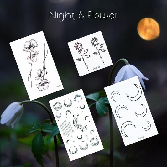 タトゥーシールnight & flower set