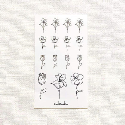 Flower ＆ Red heart - 2枚セット [ID: spa1063]