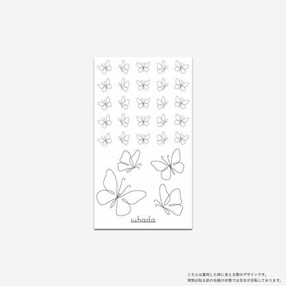 タトゥーシールFinger simple butterfly [ID: sor0944]