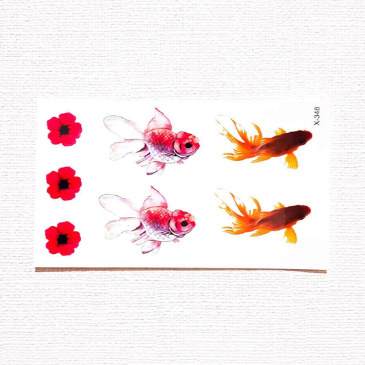 タトゥーシール金魚とお花[ID: ssl0615]