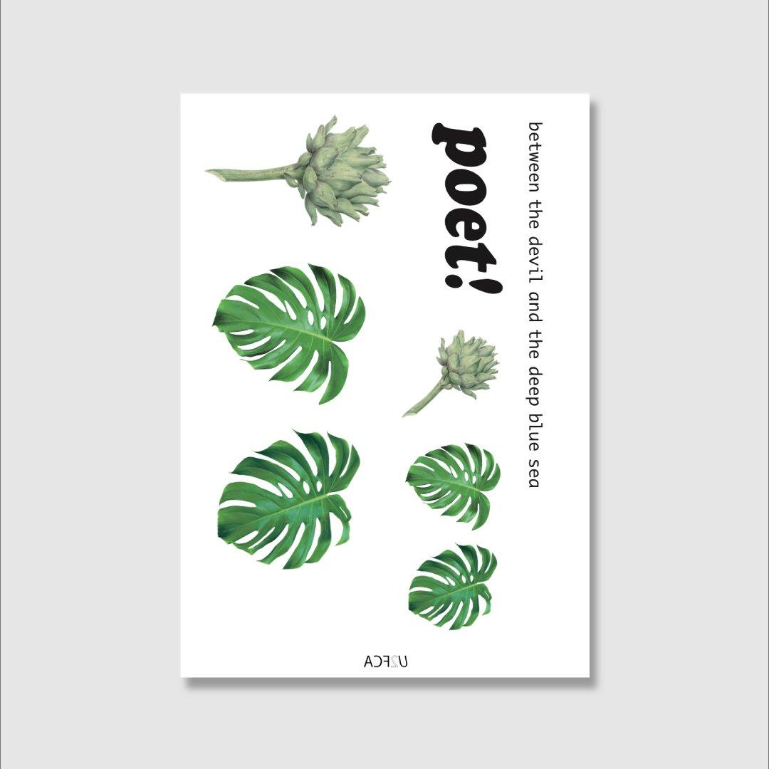 タトゥーシールFoliage plant [ID: uor0464]