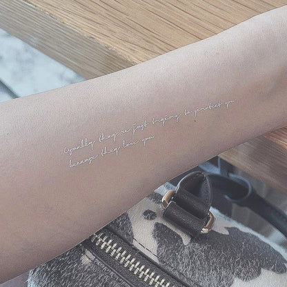 Best quote message tattoo - ホワイトタトゥー[ID: sor0909]